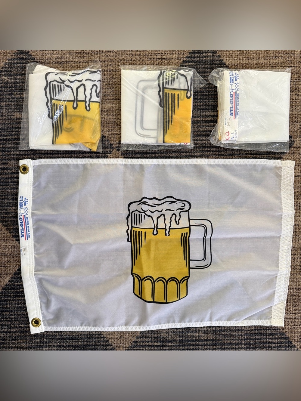 4 Beer Time Boat Nautical Flags